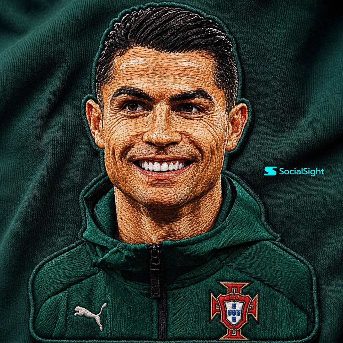 Detailed Embroidery Portrait Effect AI image template preview