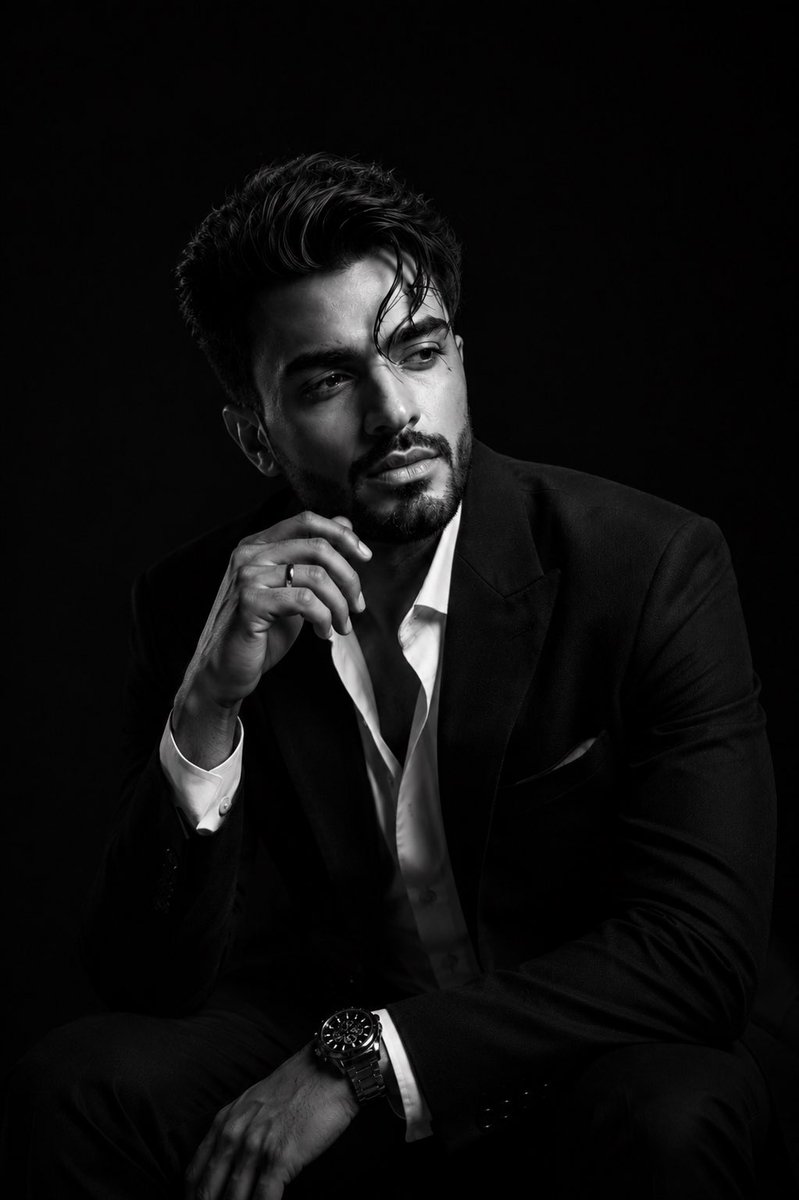 Sophisticated Studio Tuxedo Portrait AI image template preview