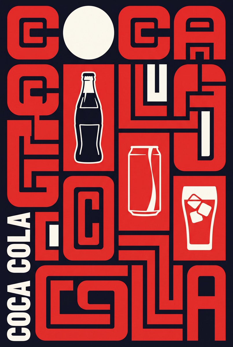 Neo-Constructivist Typographic Brand Poster AI image template preview