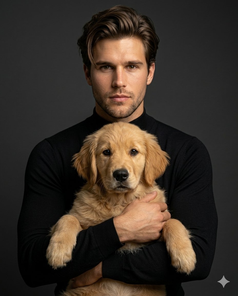 Luxury Pet and Human Editorial AI image template preview