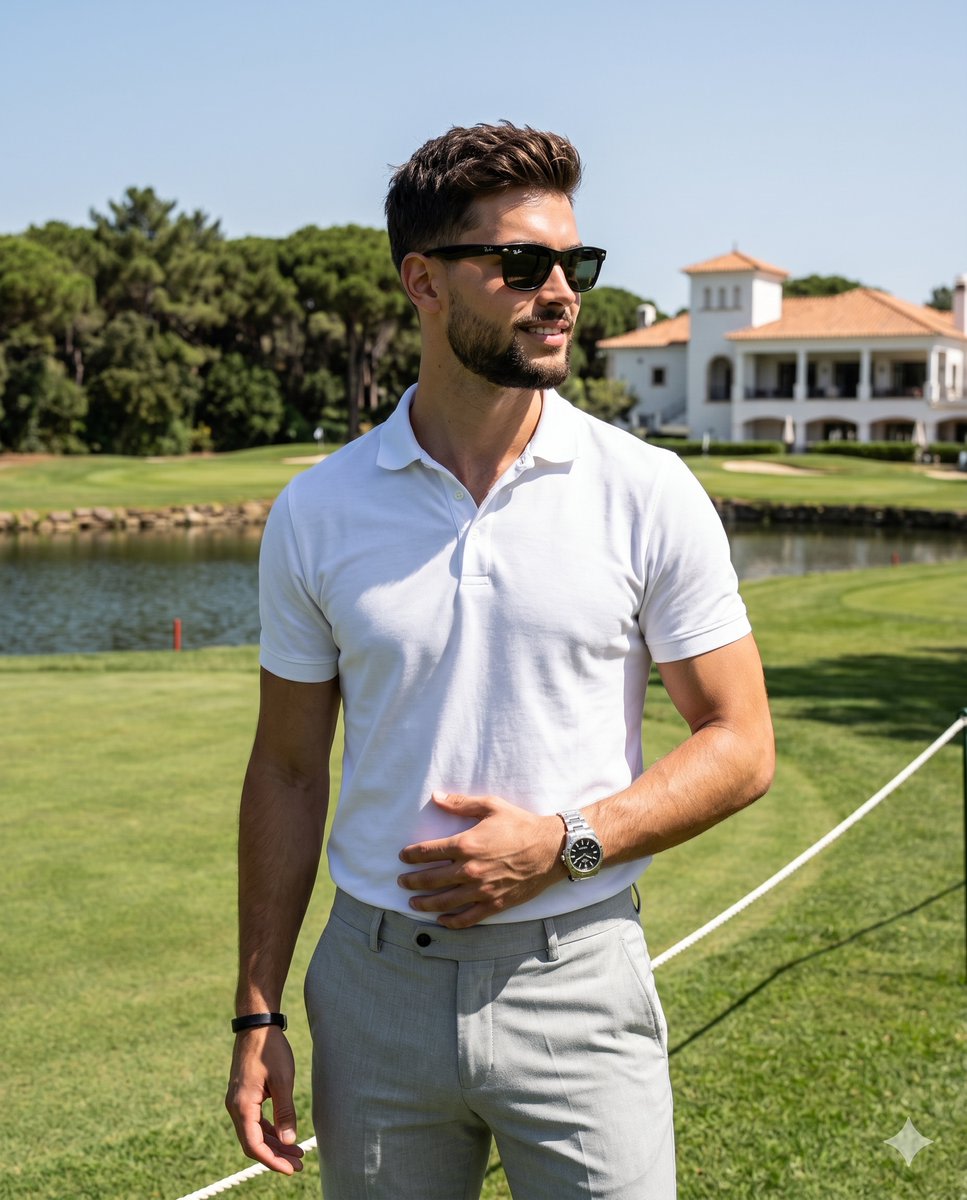 Luxury Golf Course Fairway Portrait AI image template preview