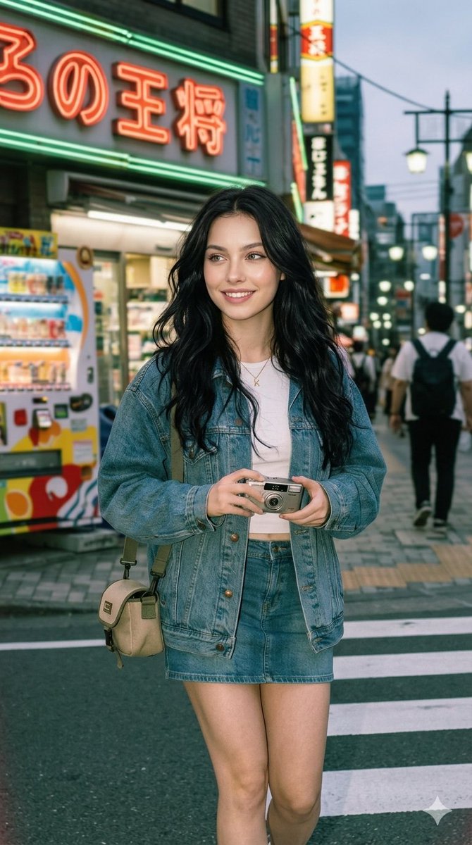 90s Nostalgic Tokyo Street Portrait AI image template preview