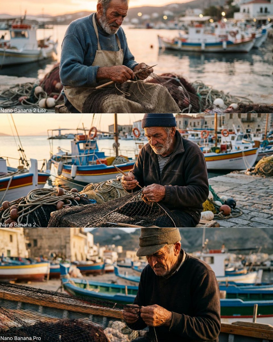Elderly Fisherman Mediterranean Portrait AI image template preview