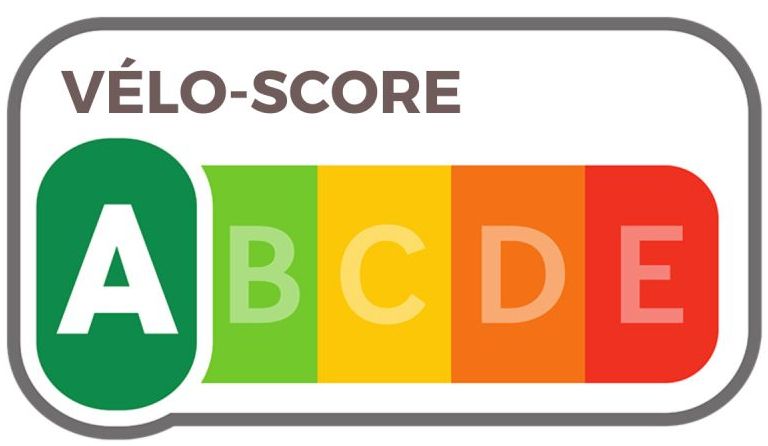 Velo-Score rating from A to E, with A in green and E in red.