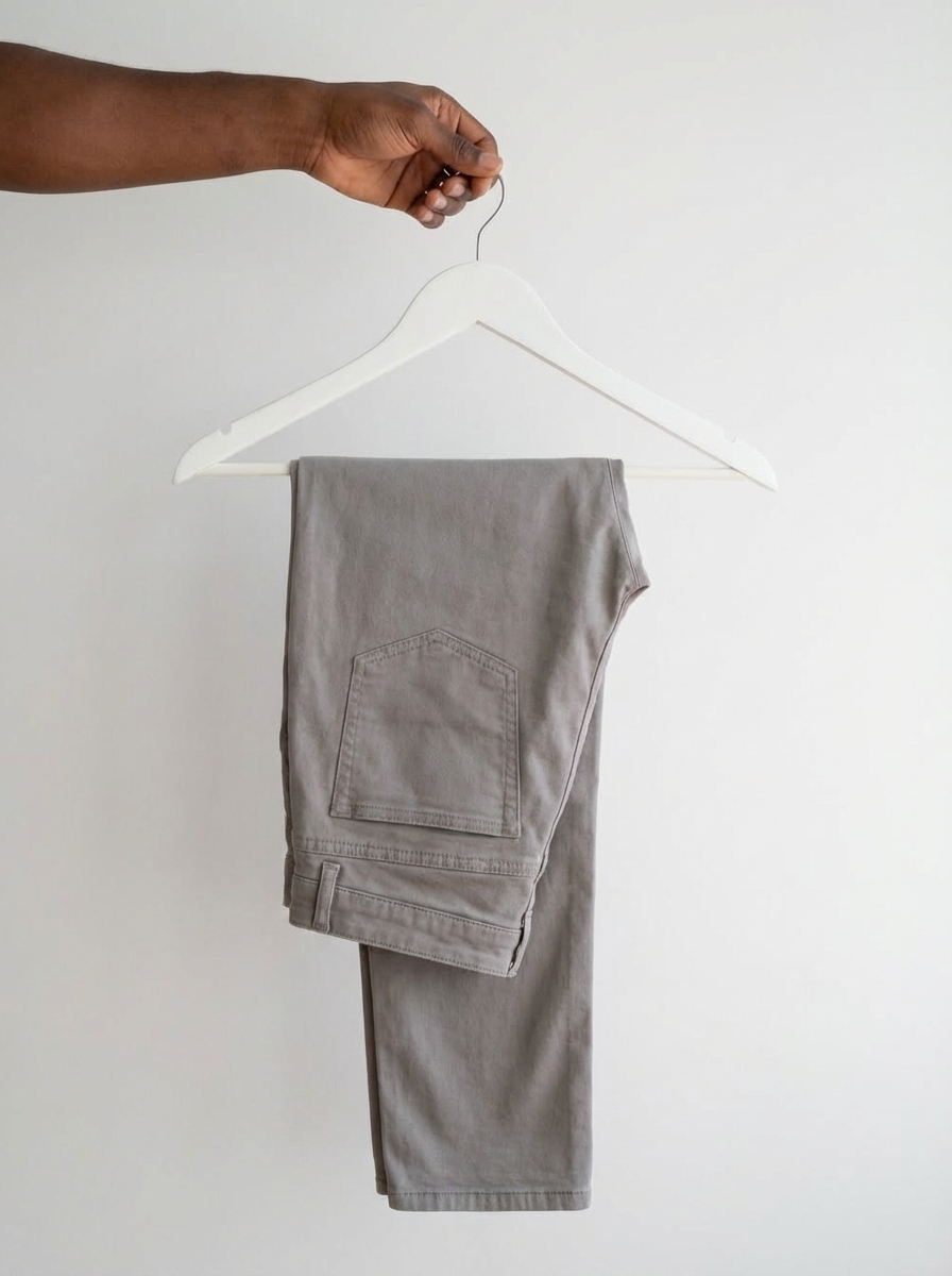 Thrifted Chinos Trouser  (Ash)