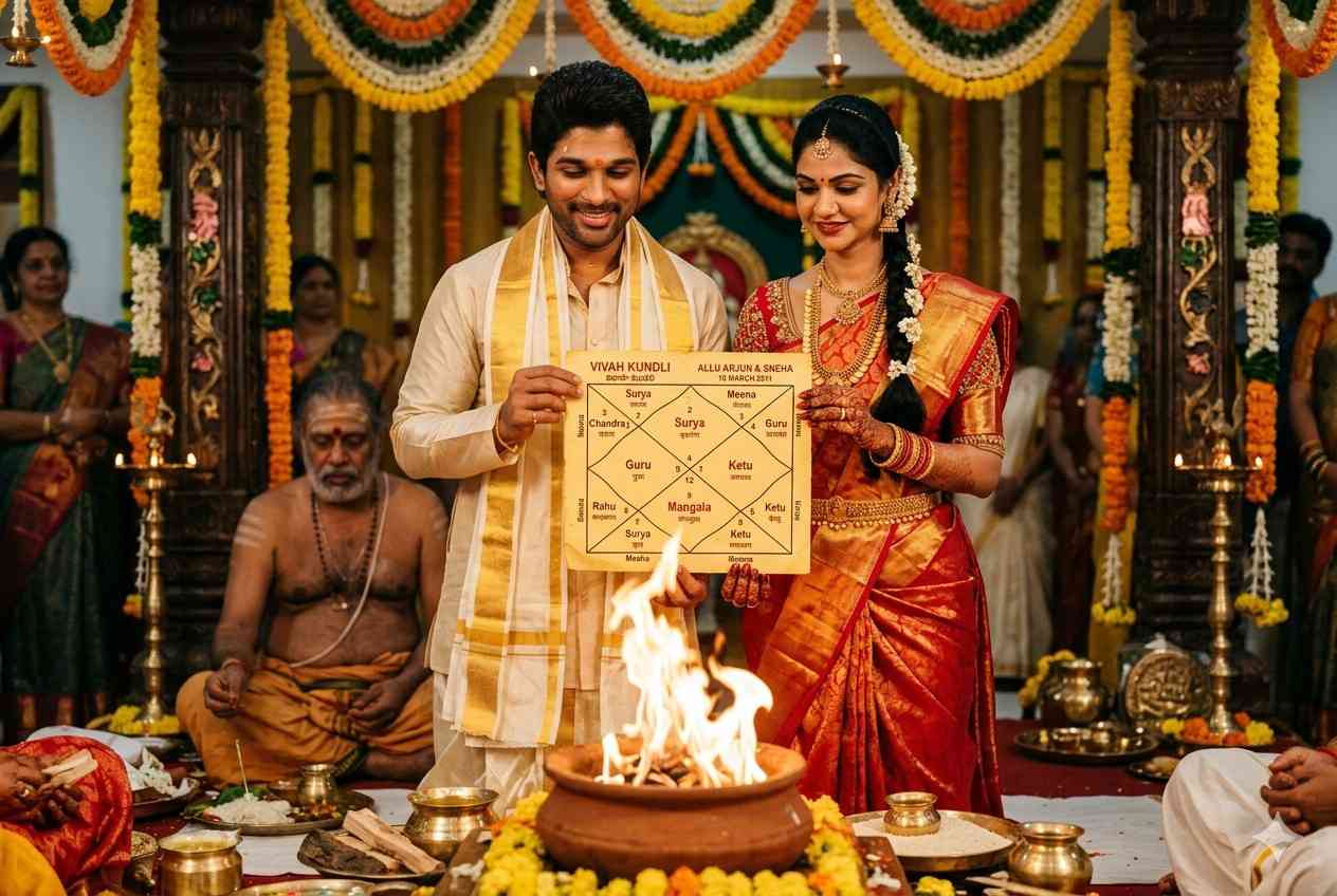 allu arjun sneha reddy marriage astrology insights