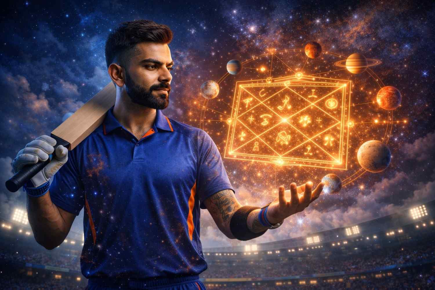 Virat Kohli kundli and horoscope astrology chart explaining his Scorpio zodiac personality