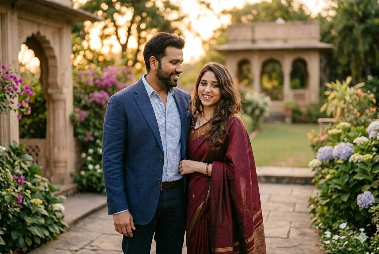 rohit sharma ritika sajdeh couple photo