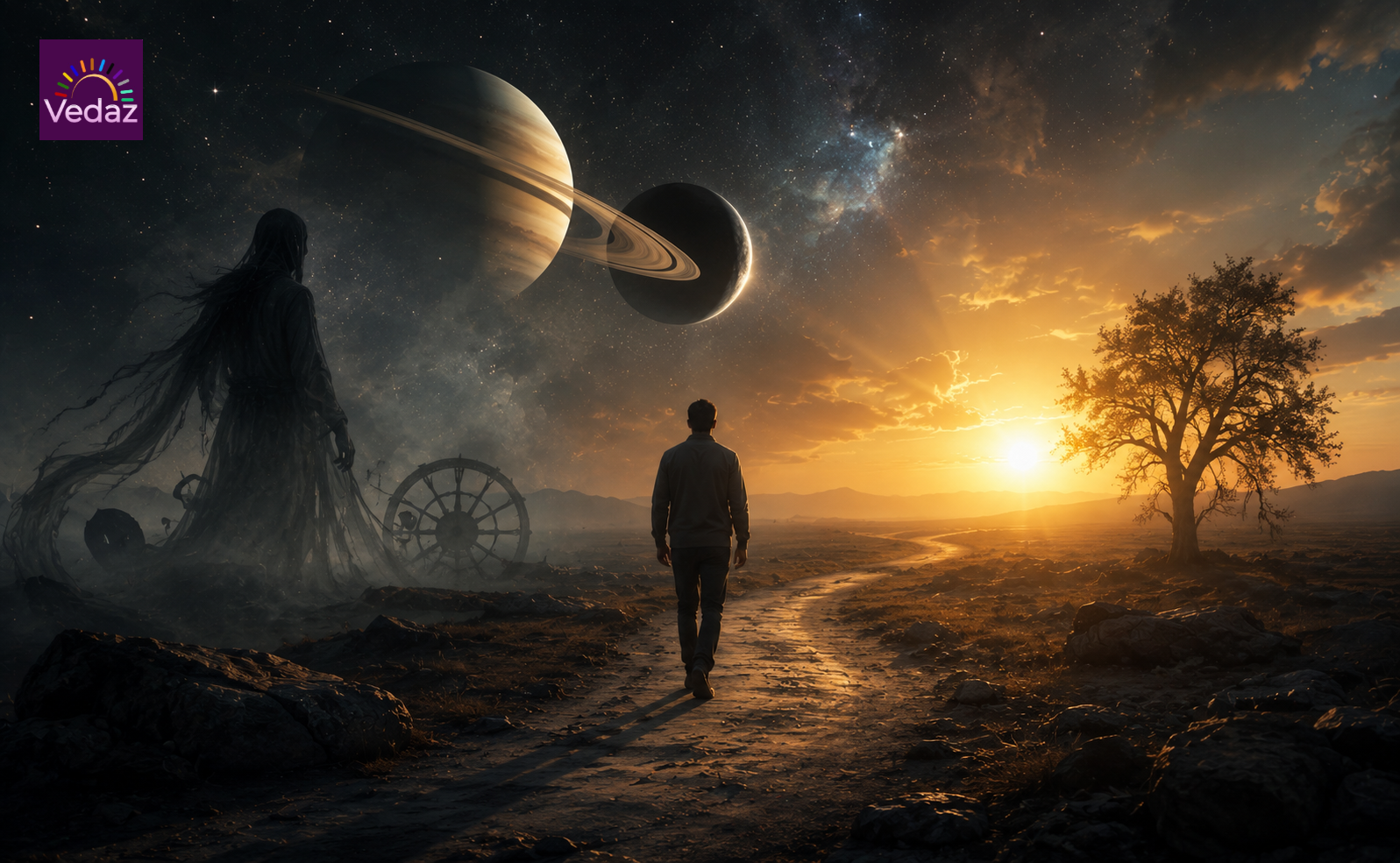 Saturn Ketu Conjunction and Life Lessons Through Karma
