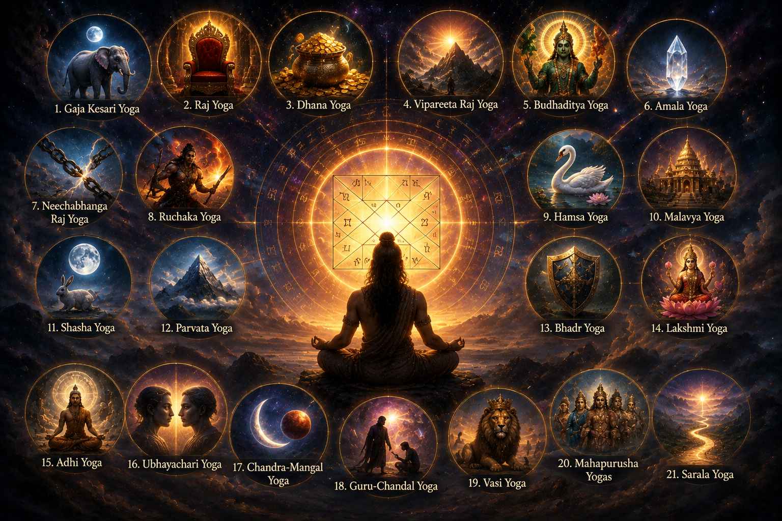 21 Most Powerful Yogas in Kundli & Their Meaning
