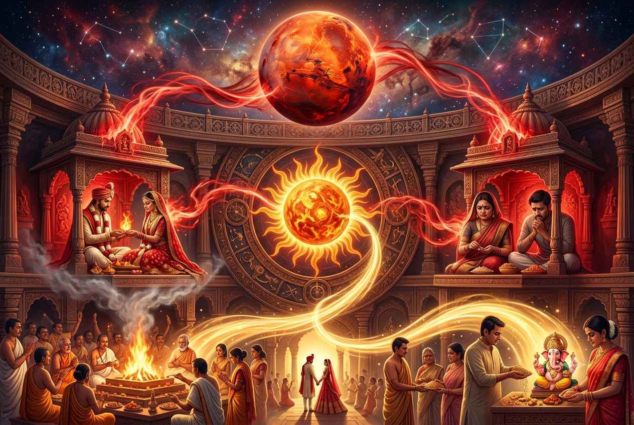 Manglik Dosh and Marriage: What Mars in the 7th and 8th House Actually Means