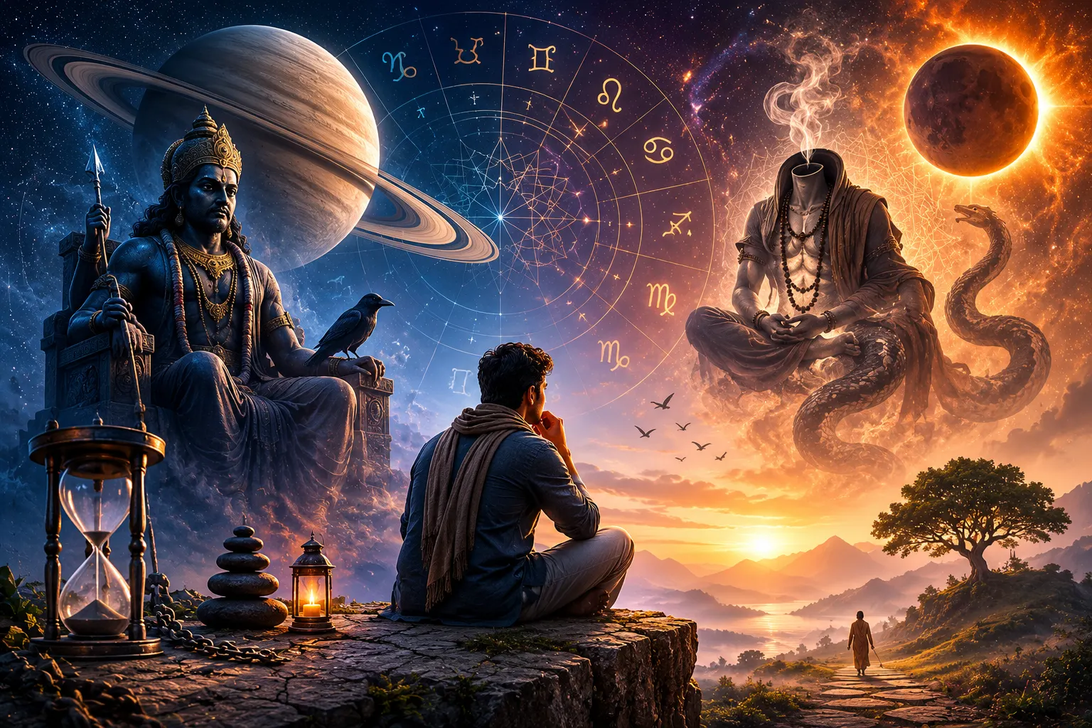 Saturn and Ketu conjunction in astrology showing its meaning and effects