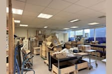 Aminogatan 34 - Den större lagerdelen med utgång till lastkaj