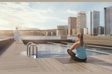 Årstaängsvägen 11 - Visionsbild kajbadet i Marievik