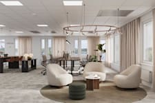 Gustav lll:s Boulevard 64 - Moderna och trevliga ytor för lounge och kontorsplatser med sjöutsikt över Brunnsviken (visionsbild)