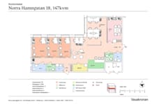 Norra Hamngatan 18 - Planritning kontorslokal Norra Hamngatan 18 147 kvm.