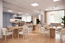 Löfströms allé 5 - Visionsbild för lokalens hjärta - pentryt