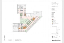 Knarrarnäsgatan 7 - Kista Entré, plan... - Ritning Kista Entré, Hus 1, plan 6, ca 1200 kvm, 14531-F0112