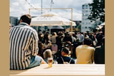 Årstaängsvägen 21B - Plåtparken i somras vid kajen