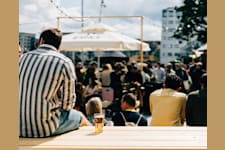 Marieviksgatan 19 - Plåtparken i somras vid kajen