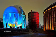 Gasverksvägen  - Gasklockan ljussatt(1)