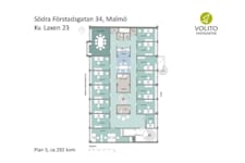 Södra Förstadsgatan 34 - 314-2044 Plan 5_292 kvm_blå