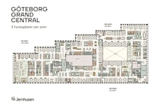 Göteborg Grand Central - Grand Central 3 hyresgäster per plan