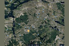 Regulatorvägen 21 - Kartbild över fastighetens läge