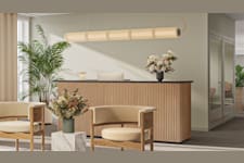 Västra Järnvägsgatan 15 - Visionsbild detalj reception Västra Järnvägsgatan 15