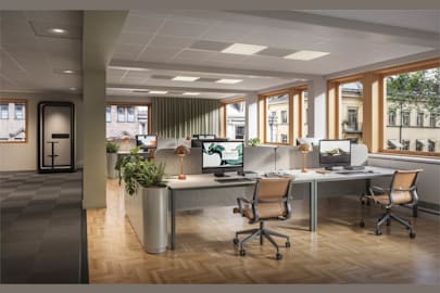 Jakobsbergsgatan 16 - Visionsbild kontorslandskap