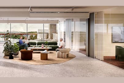 Årstaängsvägen 11 - Visionsbild lounge med utsikt