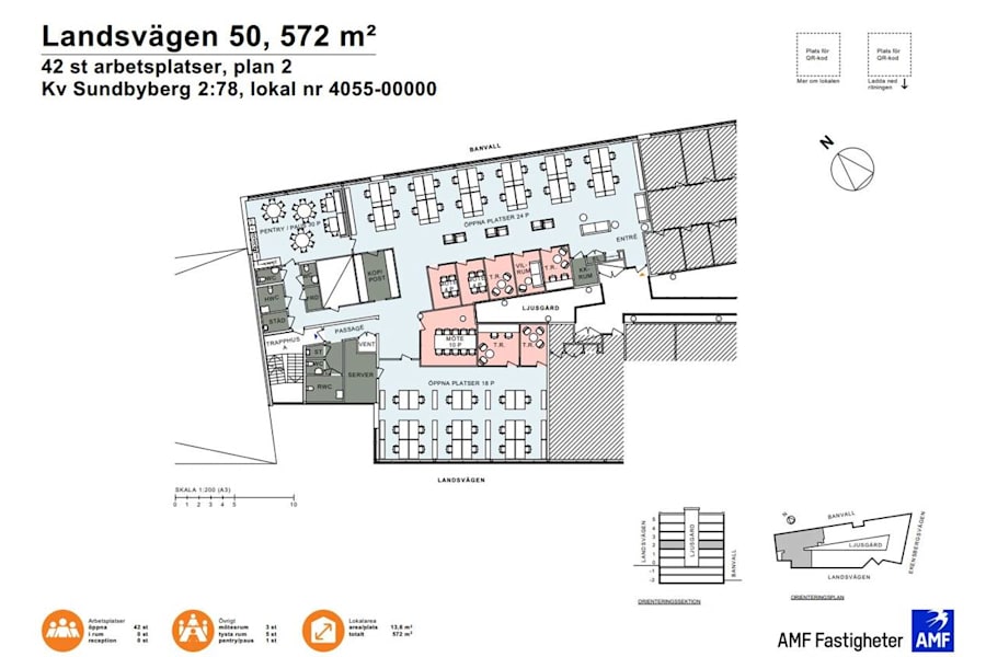 Landsvägen 50 - Planritning