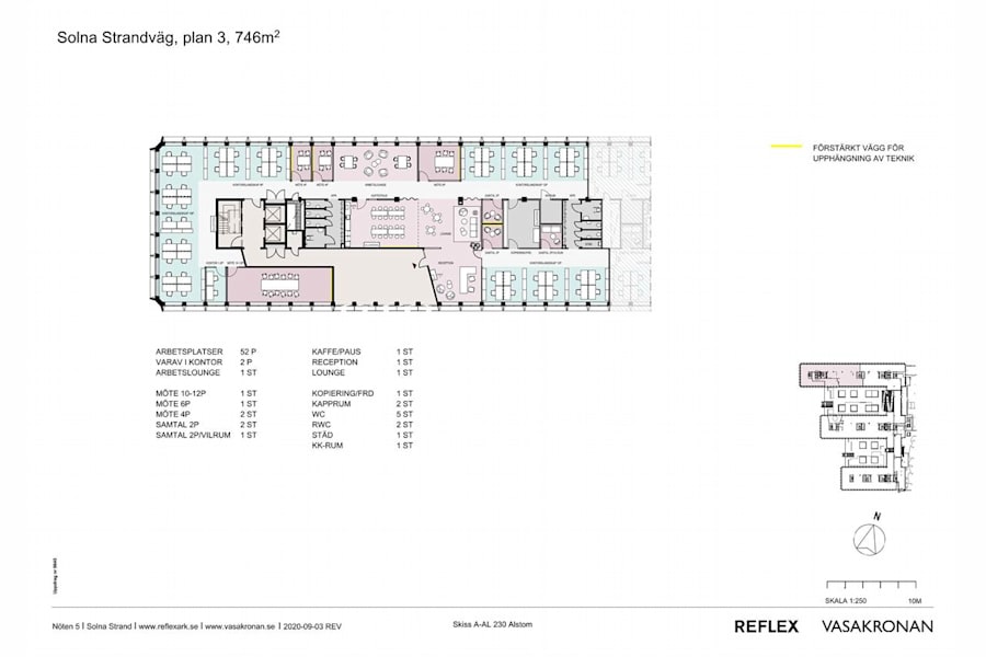 Solna strandväg 78 - Ritning Solna strandväg 78, plan A3, ca 746 kvm