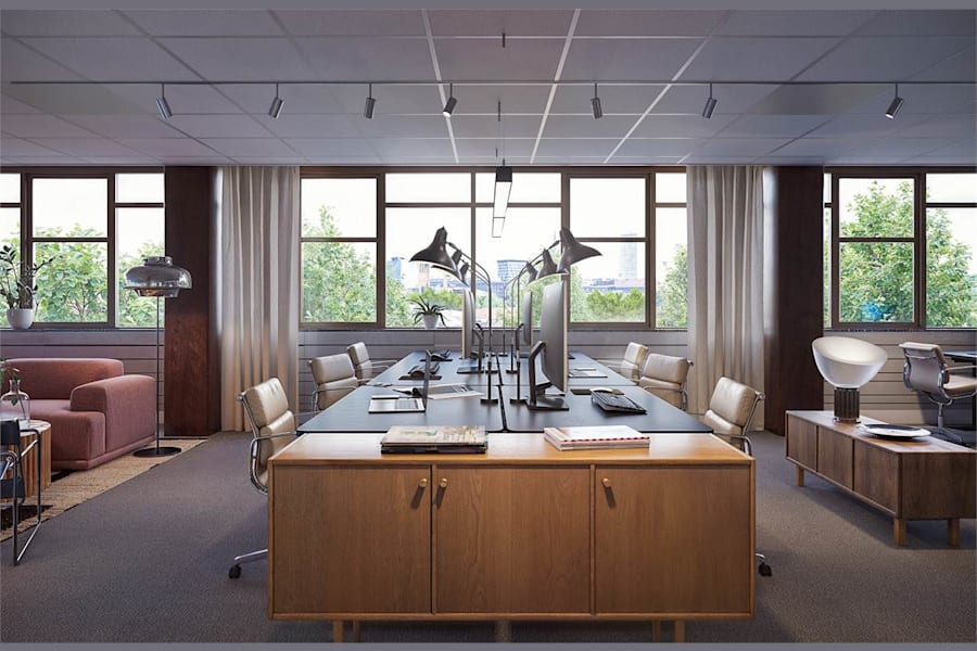 Storgatan 53 - Arbetsplatser i kontorslandskap.