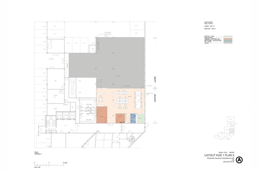 Knarrarnäsgatan 7 - Kista Entré, plan 2 - Ritning Kista Entré, Hus 1, plan 2, ca 569 kvm, 14531-F4018