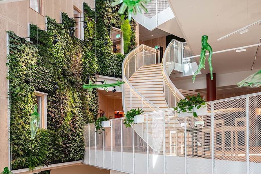 Hyllie Stationsväg 41 - Grönska och trä i ett fint samspel