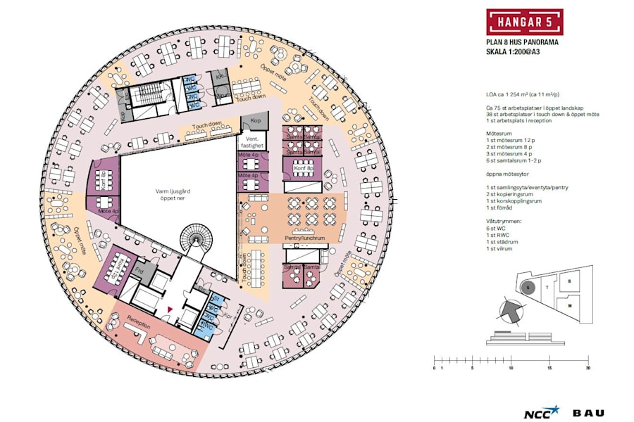 Köpsvängen 10 - Planritning, 1254 kvm, Plan 8