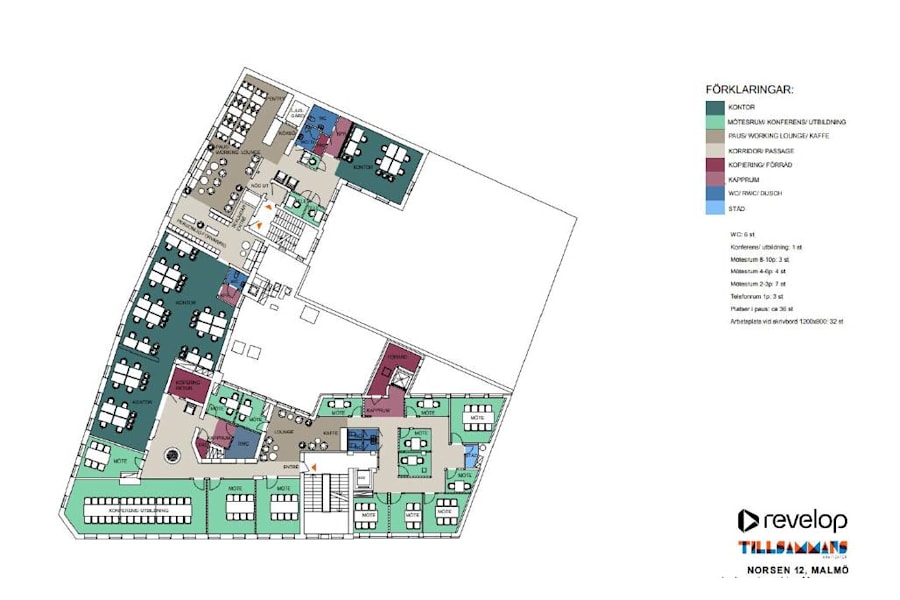 Föreningsgatan 7 - Förslag - Planlösning 680 kvm