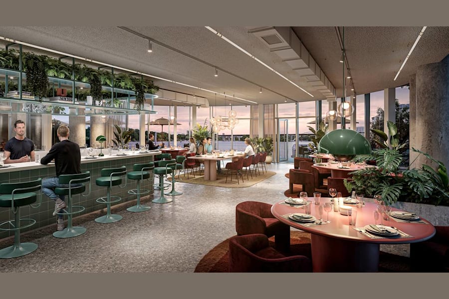 Årstaängsvägen 11 - Visionsbild restaurang