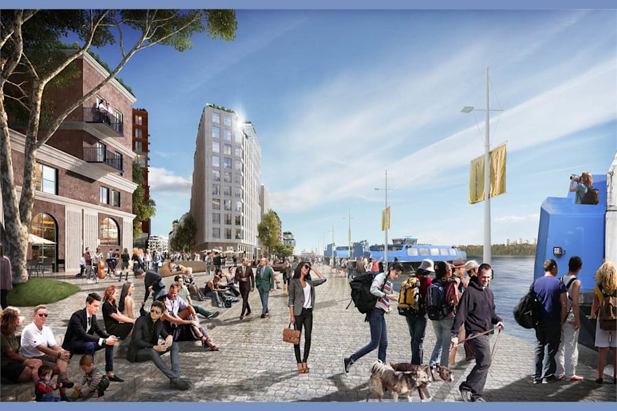 Malmvägen 9 - Visionsbild Värtahamnen - en ny levande stadsdel i Stockholm.