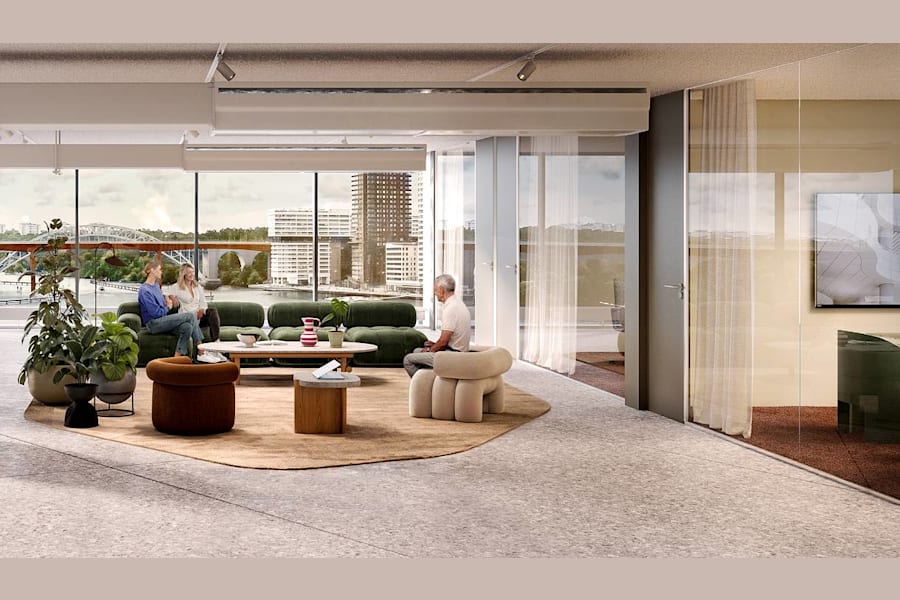 Årstaängsvägen 11 - Visionsbild lounge med utsikt