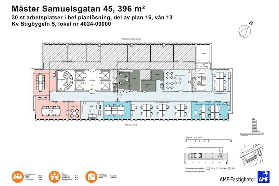 Mäster Samuelsgatan 45 - Planritning