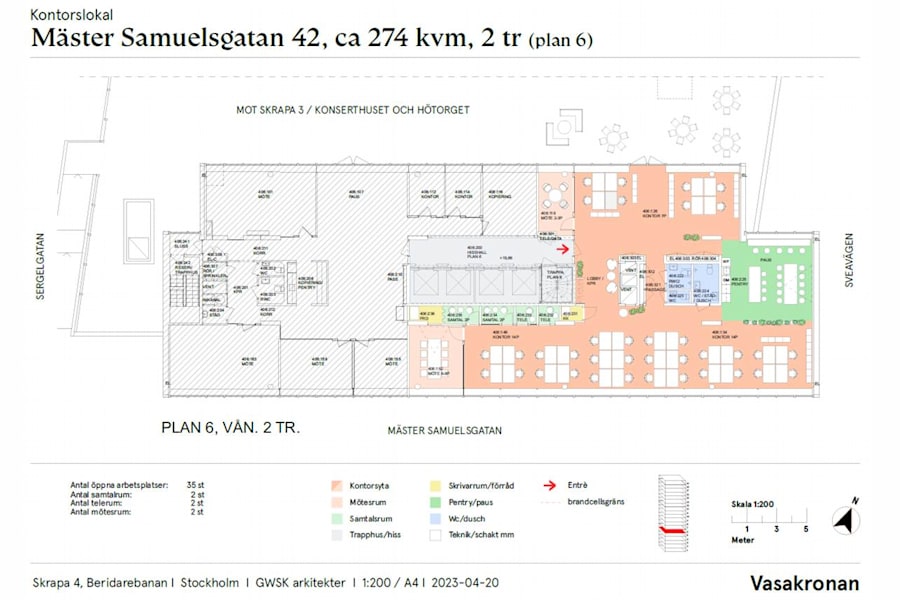 Mäster Samuelsgatan 42 - Hötorgsskrapa 4 - Ritning