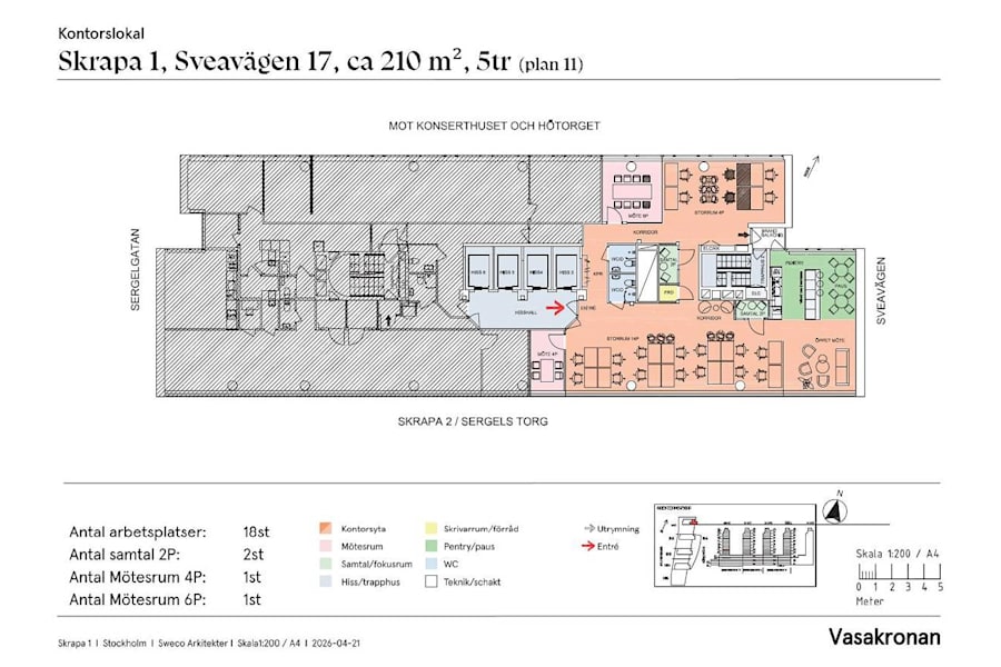 Kontorslokal på Sveavägen 17 Hötorgsskrapa 1, Stockholm – bild 2