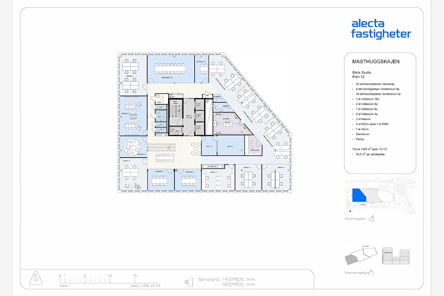 Masthamnsgatan 5 - Planlösning (plan 12-13)