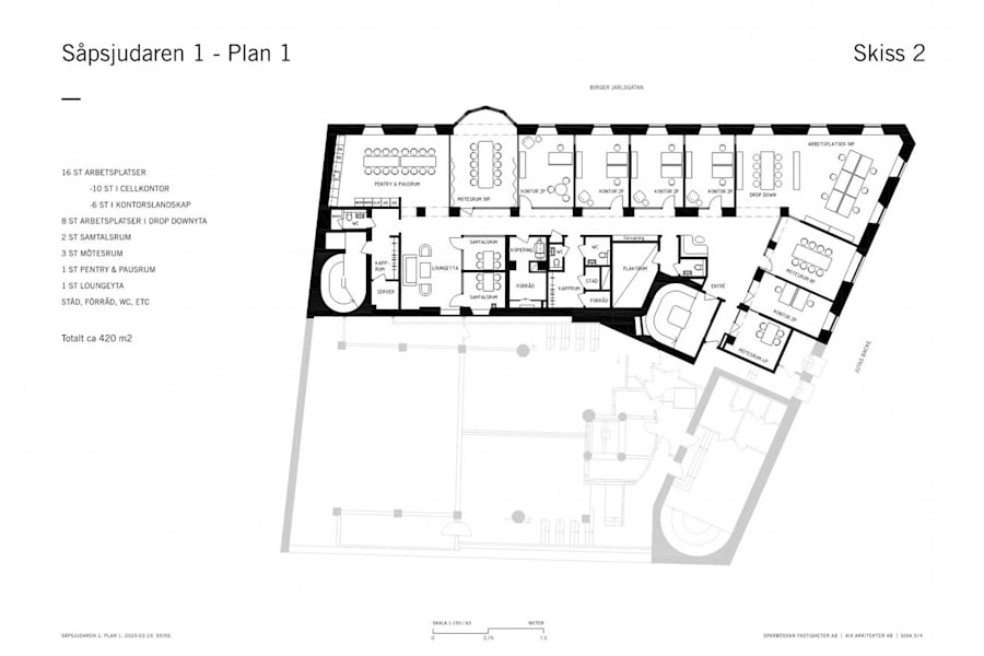 Birger Jarlsgatan 41A - Alternativ planlösning