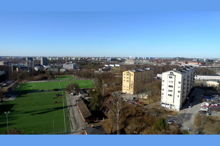 Sankt Göransgatan 126 - Utsikt från takterrassen för husets hyresgäster