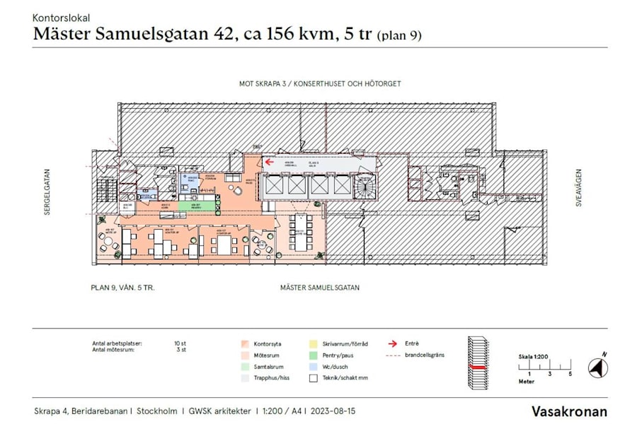 Mäster Samuelsgatan 42 - Ritning