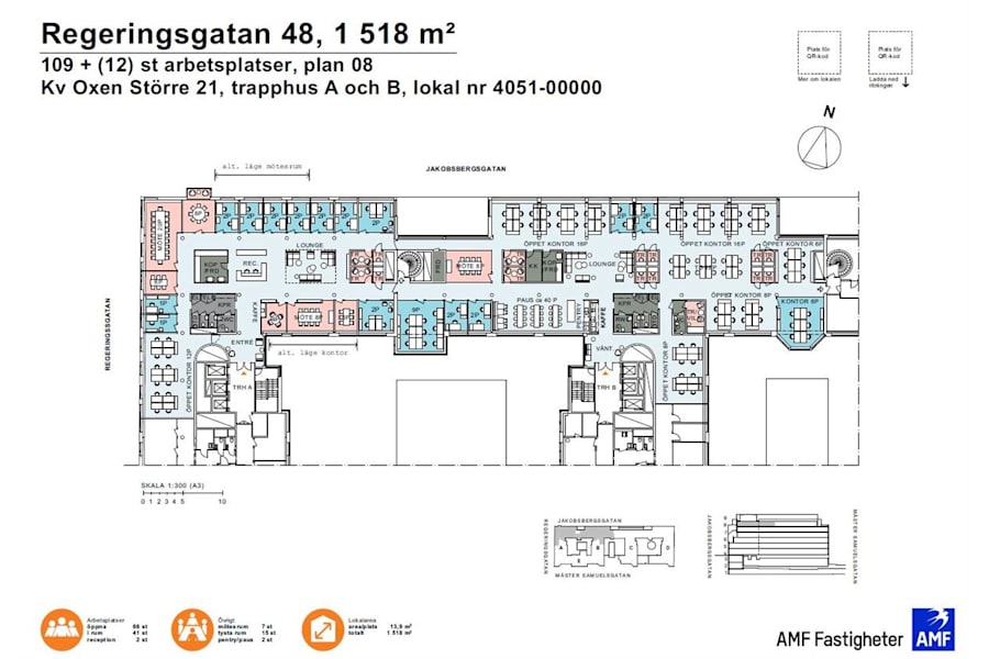 Jakobsbergsgatan 17 - Planritning för 1518 kvm