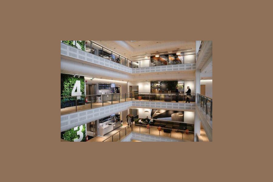 Drottning Kristinas esplanad 10 - Ljusgården som är fastighetens kärna